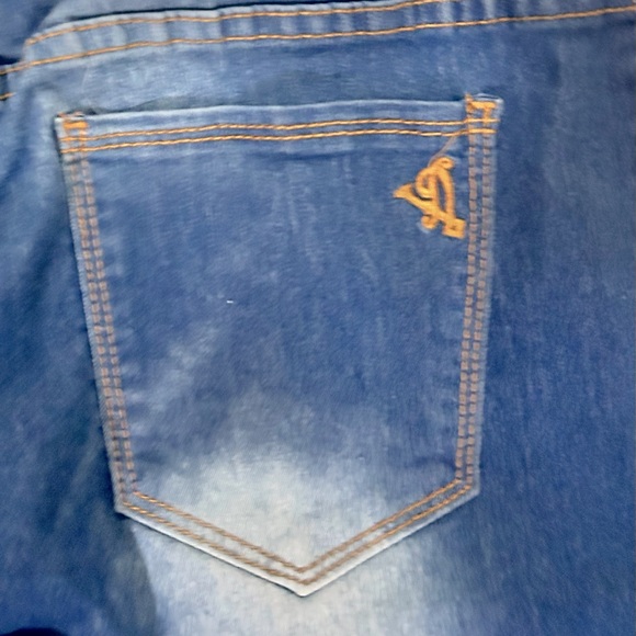 VIP Jeans Moto Stretch Jumpsuit off shoulder with side zip button size 9 - Picture 6 of 7